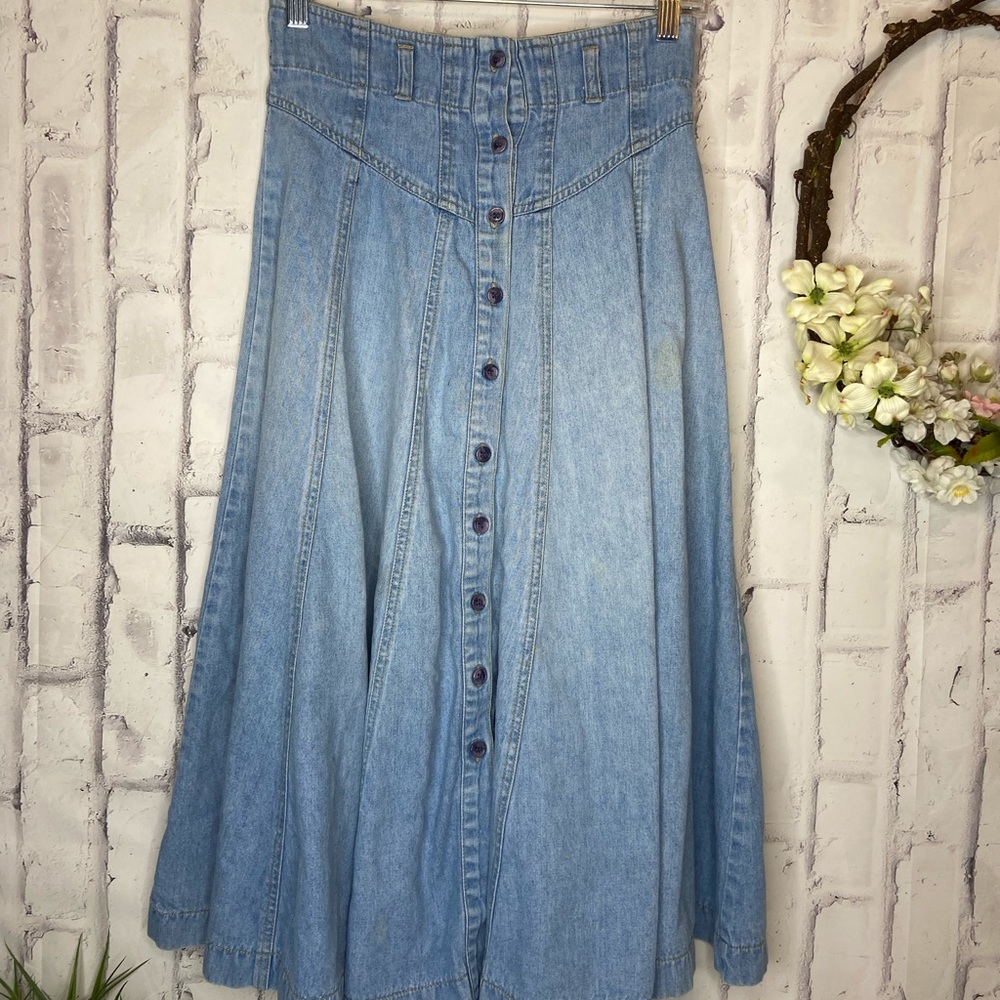 80’s vintage Jean high waist skirt Small
